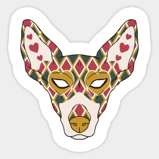 Jester Hound Mask Sticker